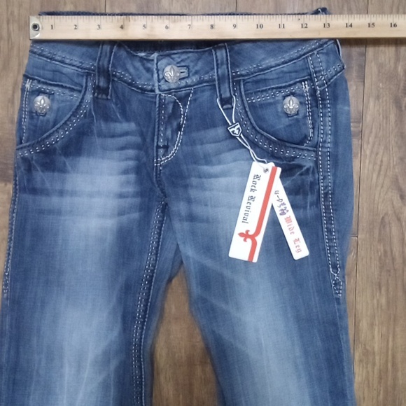 Rock Revival NWT Women's 26 Wide Leg Elizabeth Flap Pockets - Picture 10 of 13